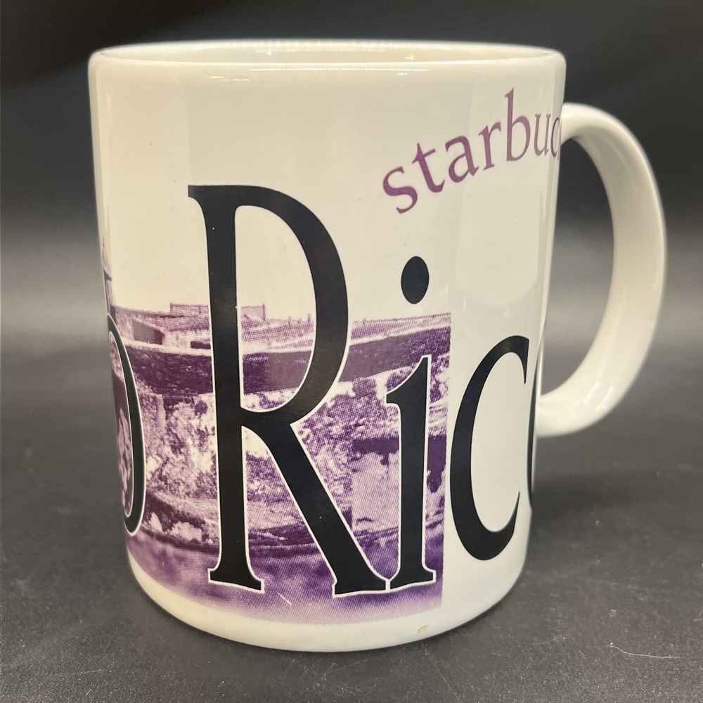 Starbucks Puerto Rico City Mug Collector Series 2005 White Coffee Tea 16 oz